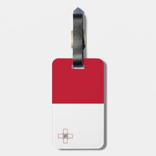 マルタ国旗 ラゲッジタグ (裏面縦)