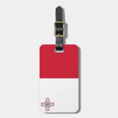マルタ国旗 ラゲッジタグ (正面縦)