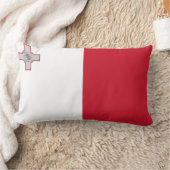 マルタ国旗 ランバークッション (ブランケット)