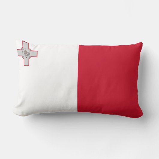 マルタ国旗 ランバークッション (正面)
