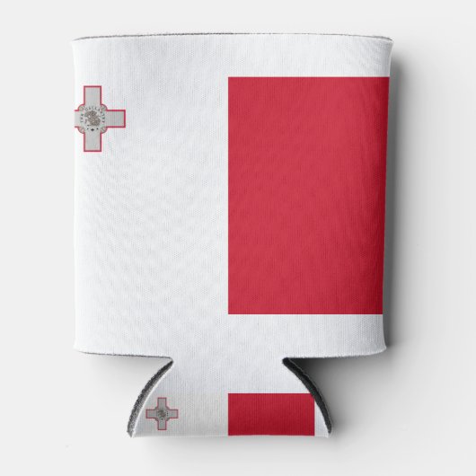 マルタ国旗 缶クーラー (正面)