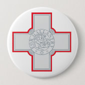 マルタ国旗 缶バッジ (正面)