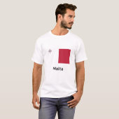 マルタ国旗 Tシャツ (正面フル)