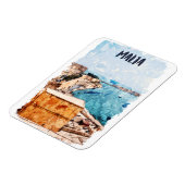 マルタ地中海のアイランドビュー マグネット (左側)