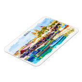 マルタ地中海のパノラマビュー マグネット (左側)