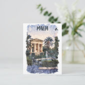 マルタ地中海のヴィンテージ旅行 ポストカード (スタンド正面)