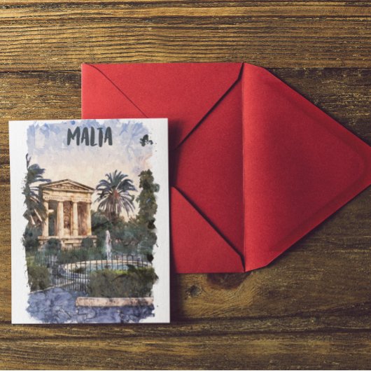 マルタ地中海のヴィンテージ旅行 ポストカード