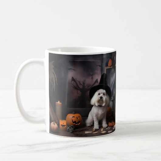 マルタ島のかぼちゃ ハロウィーン スケアリー コーヒーマグカップ (左)