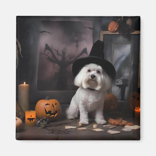 マルタ島のかぼちゃ ハロウィーン スケアリー マグネット (正面)