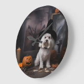 マルタ島のかぼちゃ ハロウィーン スケアリー ラージ壁時計 (傾斜)