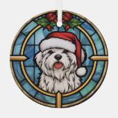 マルタ島のステンドグラス クリスマス ガラスオーナメント (裏面)