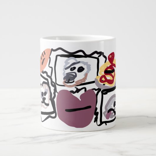 マルタ島のハート ジャンボコーヒーマグカップ (正面)