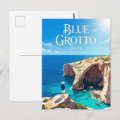 マルタ島セントルリアンズQrendiマルタ ポストカード (正面/裏面)