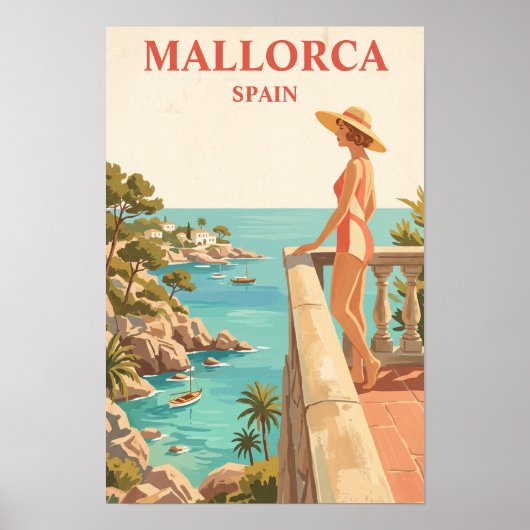 マルタ島 スペイン ビンテージ 旅行 スペイン 海岸 ポスター (正面)