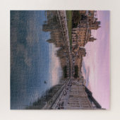 マルタ州コスピグアの小さな運河に沈む夕日 ジグソーパズル (横)