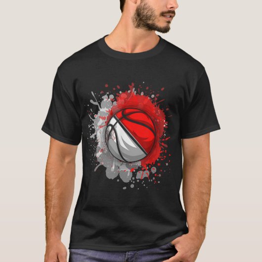 マルタ州旗を持つバスケットボール Tシャツ (正面)