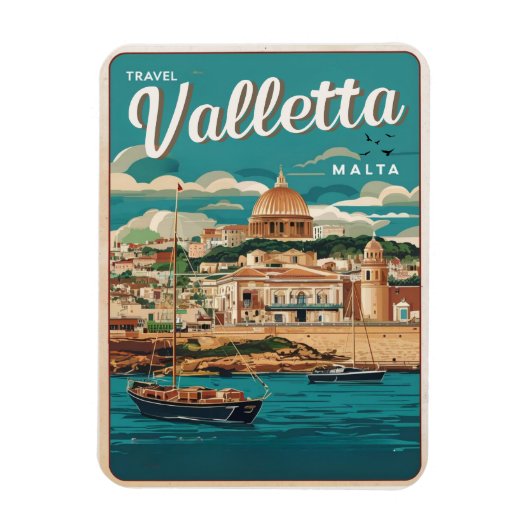 マルタ旅行のお土産とギフト ヴィンテージ バレッタ マグネット (縦)