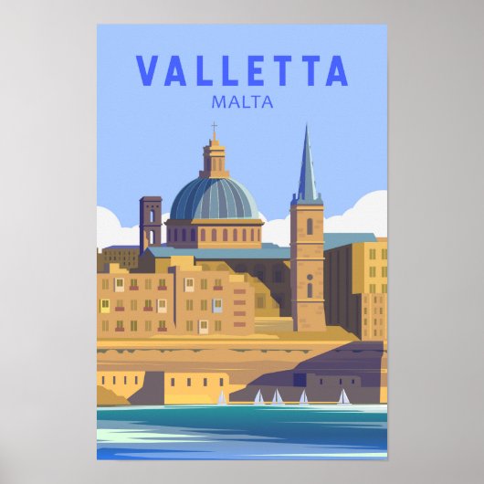 マルタ旅行 ヴァレッタ 伝統芸術 ポスター (正面)
