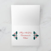 マルタ犬の恋人の旧式のクリスマスカード シーズンカード (内部)