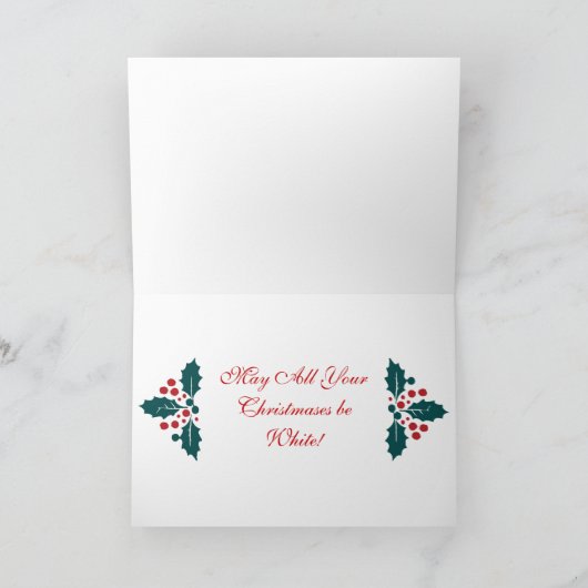 マルタ犬の恋人の旧式のクリスマスカード シーズンカード (内部)