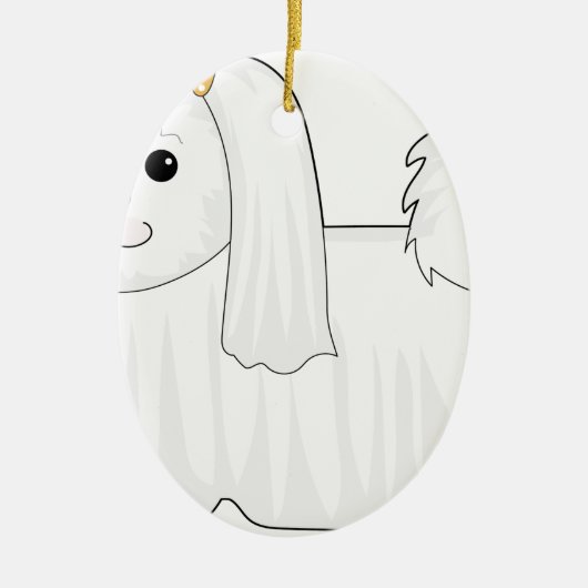 マルタ犬 セラミックオーナメント (正面)