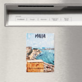 マルタ素晴らしアイラ地中海のンドビュー マグネット (インサイチュ (食洗機))