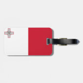 マルタ製荷物タグの旗（革ひも付き） ラゲッジタグ (裏面横)