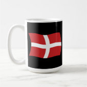 マルタ軍隊国旗の台風令 コーヒーマグカップ (左)