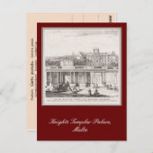 マルタ騎士団テンプラール宮殿 ポストカード (正面/裏面)