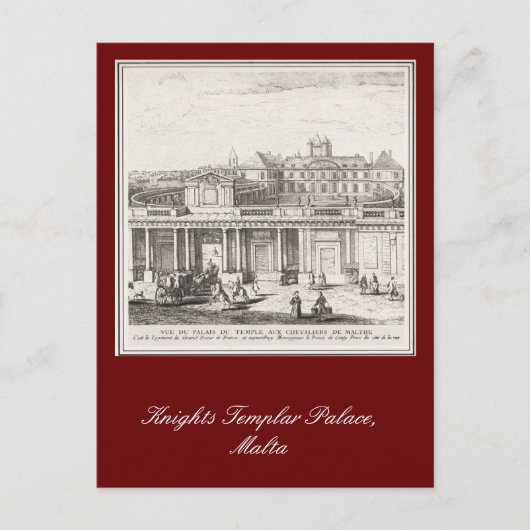 マルタ騎士団テンプラール宮殿 ポストカード (正面)