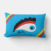 マルタ魚釣りボートラッキーアイカラフル ランバークッション (正面)