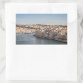 マルタ3都市の表示 長方形シール (バッグ)