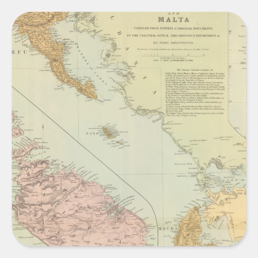マルタ・イオニア諸島 スクエアシール (正面)