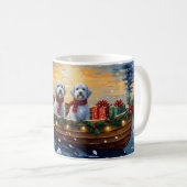 マルタ+クリスマス+ボート+ホリデー コーヒーマグカップ (正面右)