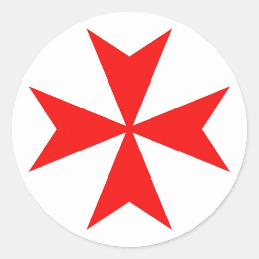 マルタ・テンプル騎士赤十字宗教シンボル ラウンドシール (正面)