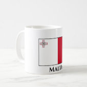 マルタ(マルチーズ)フラグ コーヒーマグカップ (正面左)