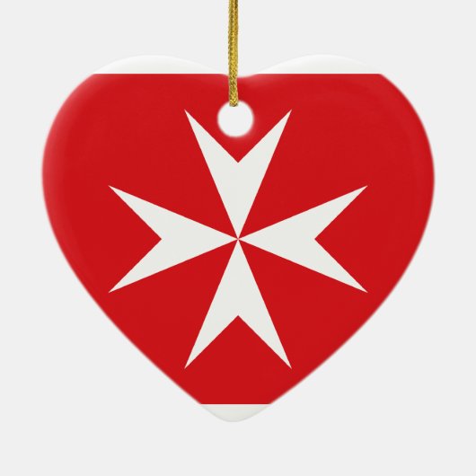 マルタ、モルディブのの市民旗旗 セラミックオーナメント (裏面)