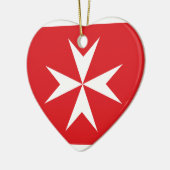 マルタ、モルディブのの市民旗旗 セラミックオーナメント (左)