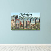 マルタ,モンタナ大きな文字のシーンマルタ, MT キャンバスプリント (インサイチュ (ウッドフロア))