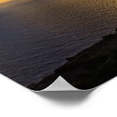 マルタ 地中海の夕日 写真 ポスター (角)