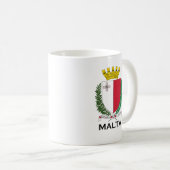 マルタ-紋章か紋章付き外衣か記号または旗 コーヒーマグカップ (正面右)