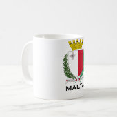 マルタ-紋章か紋章付き外衣か記号または旗 コーヒーマグカップ (正面左)