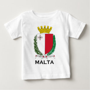 マルタ-紋章か紋章付き外衣か記号または旗 ベビーTシャツ