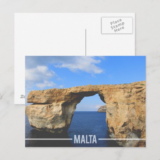 マルタ, Azure Window Gozo ポストカード (正面/裏面)