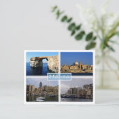 マルタ – Gozo Mt Azure Window - La Valletta - ポストカード (スタンド正面)