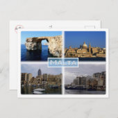 マルタ – Gozo Mt Azure Window - La Valletta - ポストカード (正面/裏面)