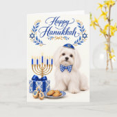 マルタ Happy Hanukkah カード (黄色い花)