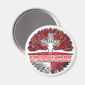 マルタMaltesisch Schweizer Schweiz Baum Wurzel マグネット (正面/裏面)