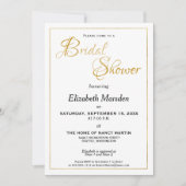 マルチウォーターズ聖なる書物、 経典エレガント金ゴールドブライダルシャワー 招待状 (正面)