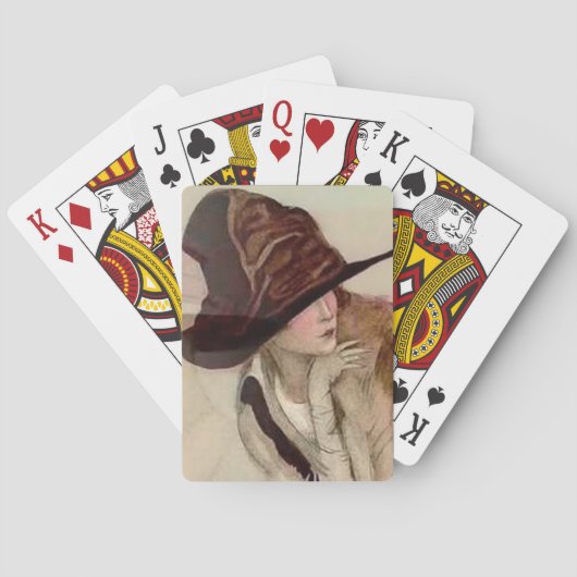 マルチェロドゥドヴィッチヤングガールズインハッツイラストレーション トランプ (裏面)